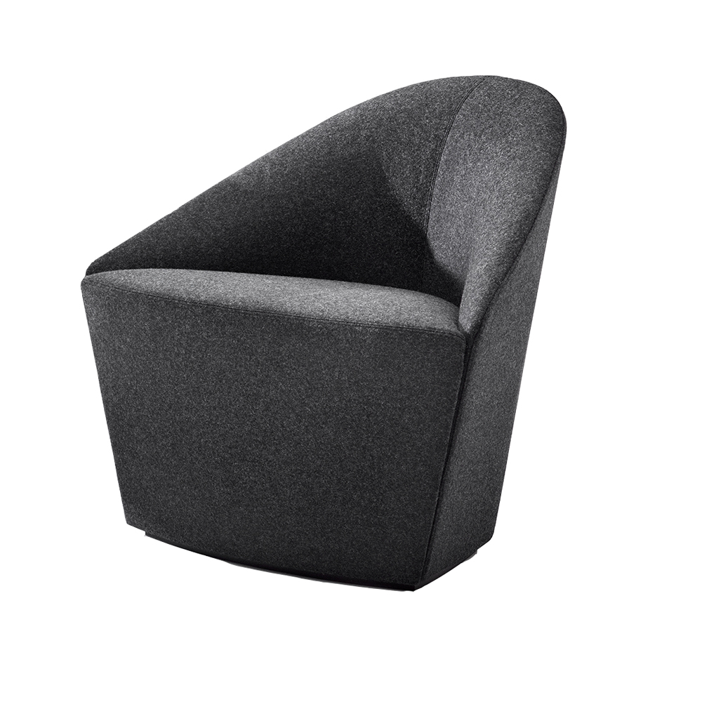 Colina S Lievore altherr Molina Arper upholstered modern charcoal dining chair