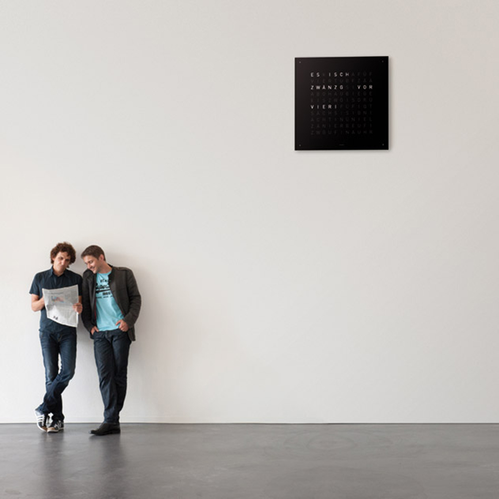 Qlocktwo Large wall clock designed by Biegert & Funk