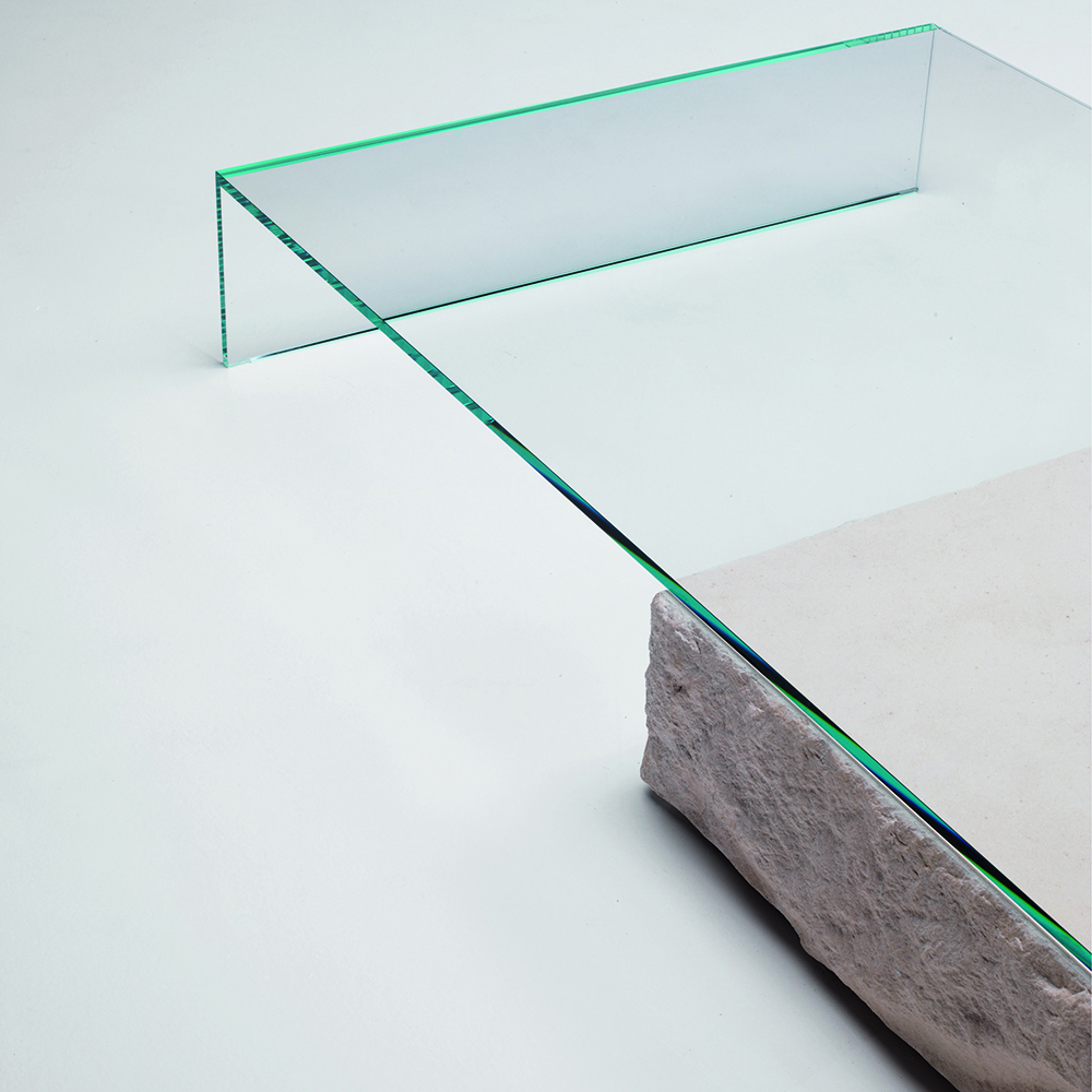 Terraliquida table designed by Claudio Silvestrin for Glas Italia
