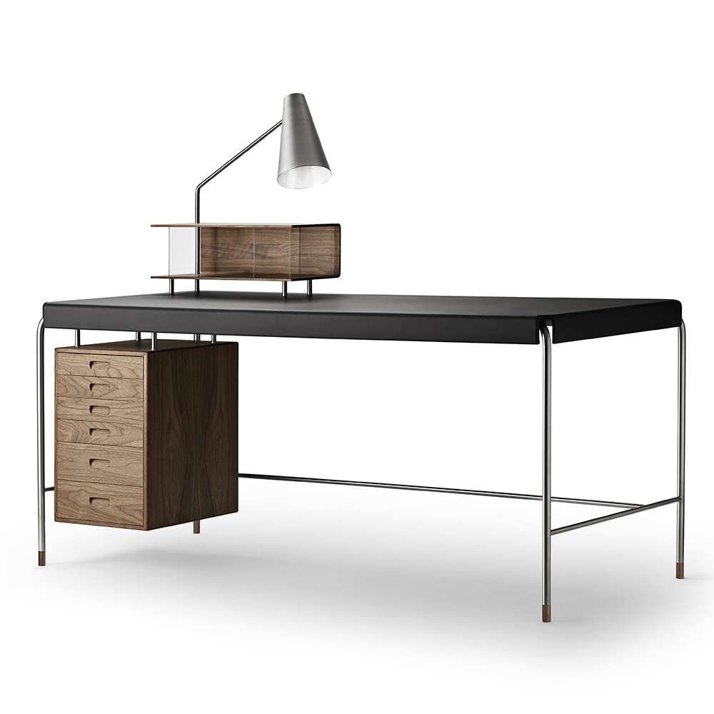aj52 arne jacobsen carl hansen and sons midcentury modern danish designer desk work desk drawers
