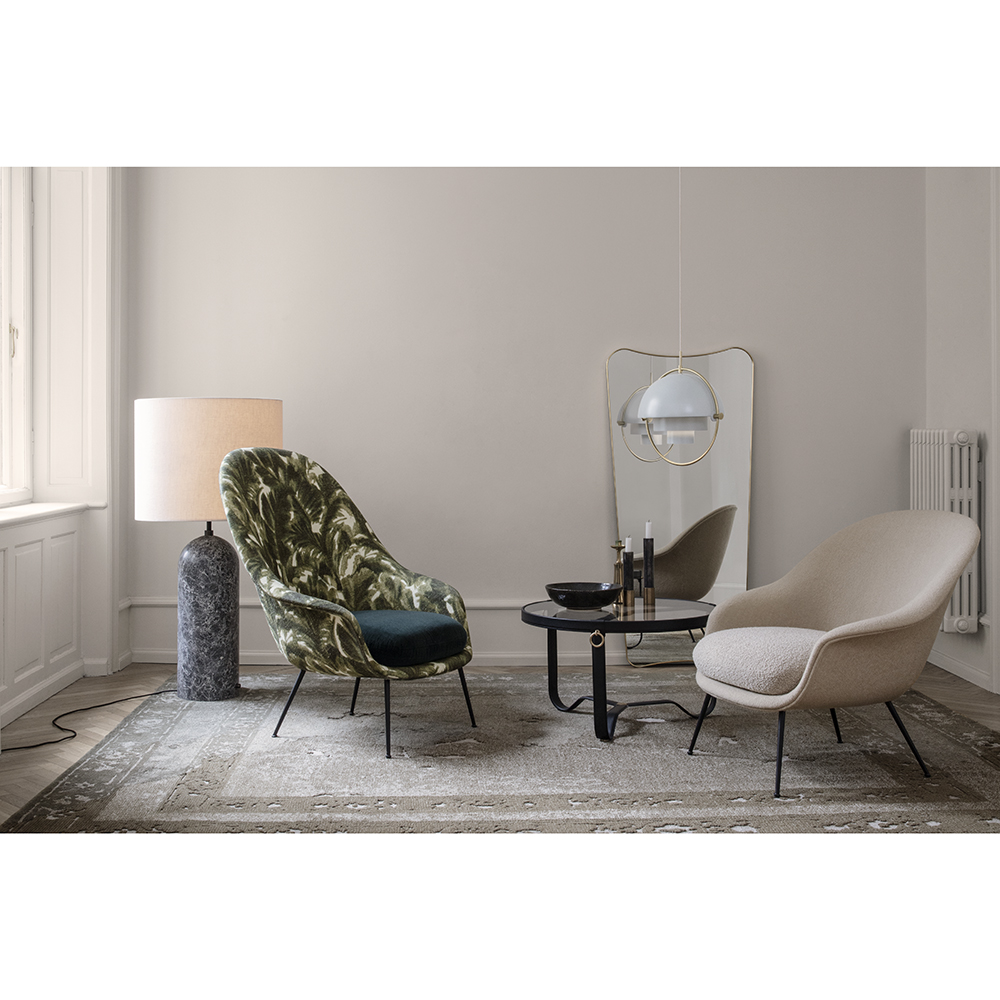 bat lounge chair gamfratesi gubi contemporary modern designer upholstered high back lounge chair