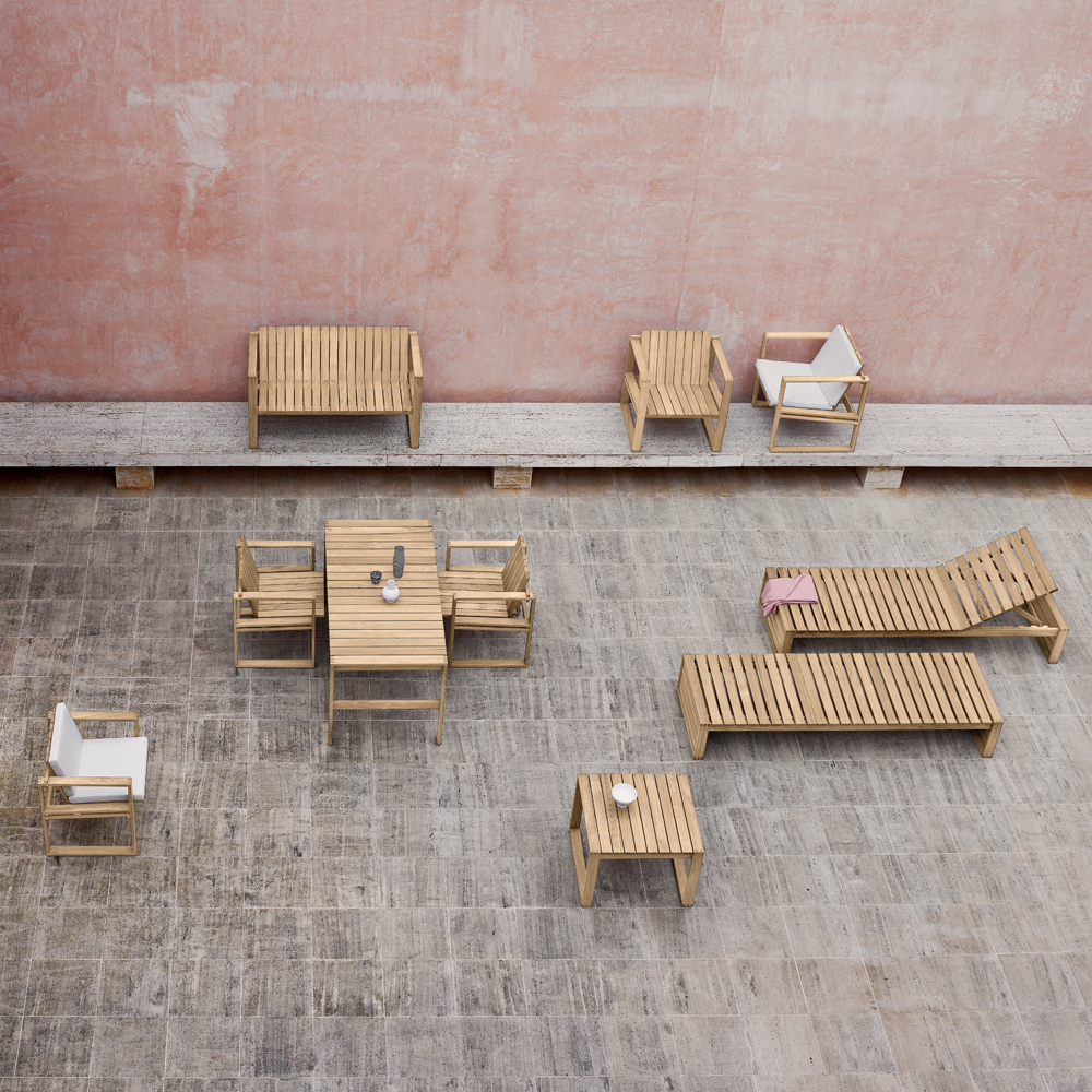 bk12 armchair bodil kjaer carl hansen indoor outdoor midcentury modern danish designer teak wood bench benches