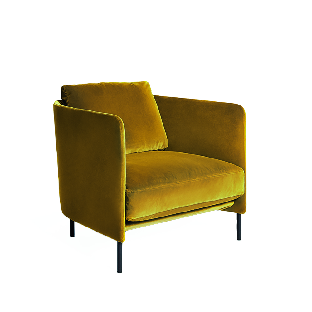 blendy armchair modern designer contemporary mid century style upholstered geometric velvet armchair lounge chair