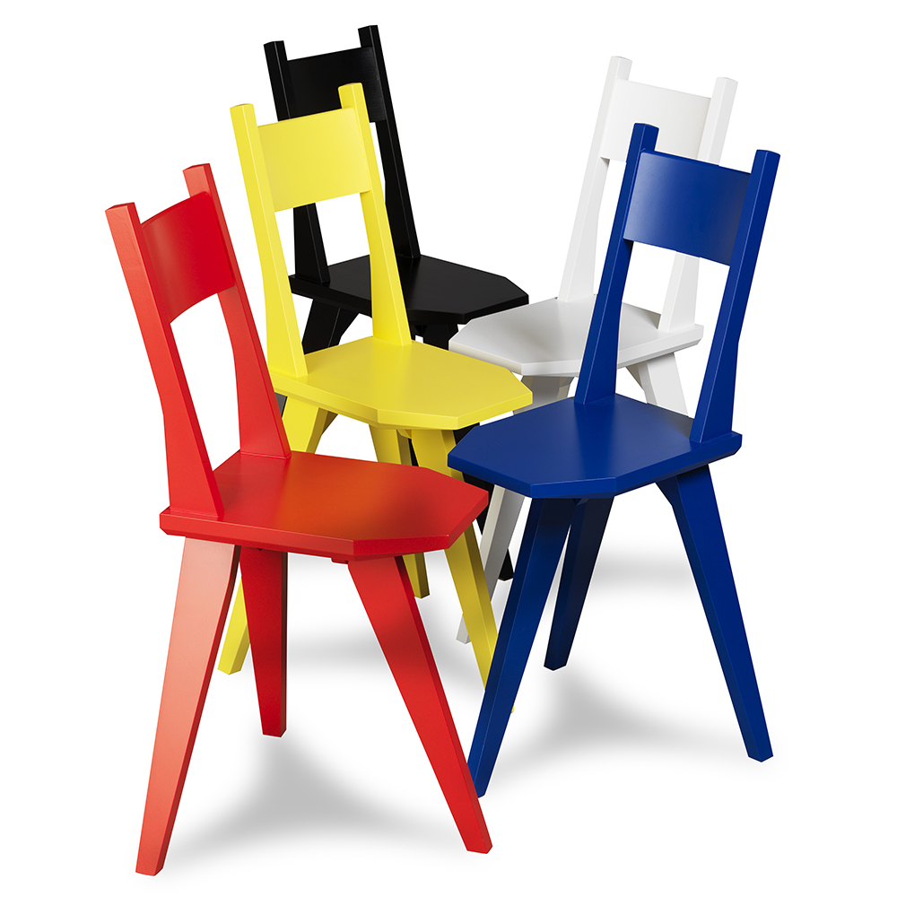 camilla chair john kandell kallemo contemporary modern designer wood wooden dining chair colored colorful