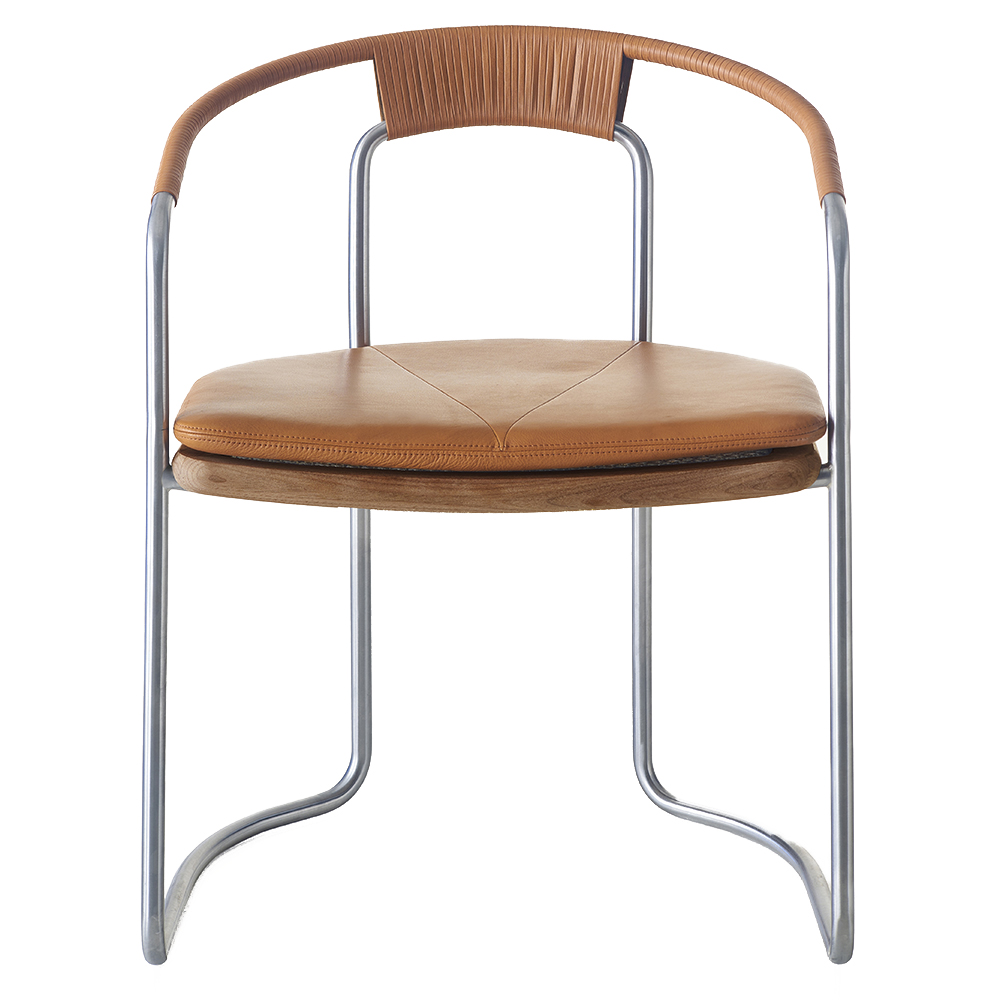 BassamFellows CB-450 Geometric Side Chair mid-century style contemporary american designer dining side chair