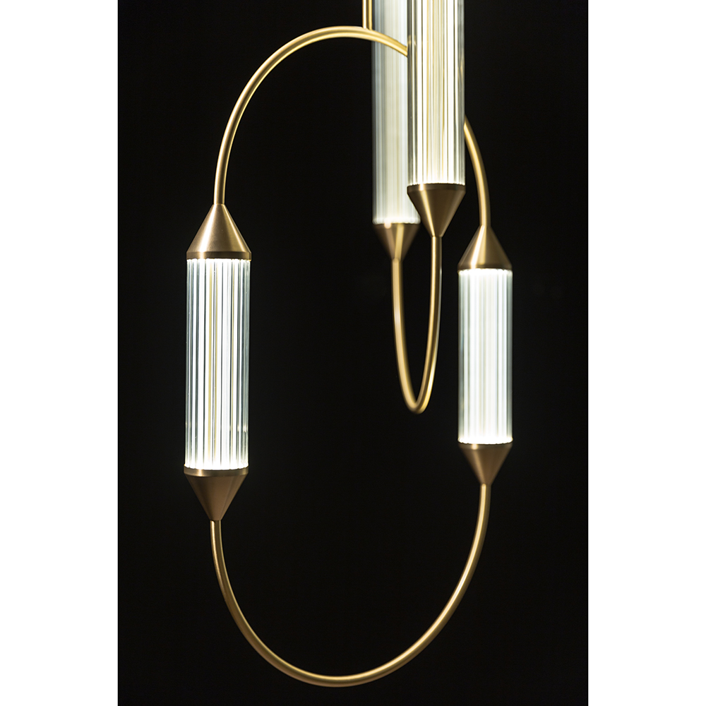 Cirque Giopato Coombes Modern Gold Suspension Lamp