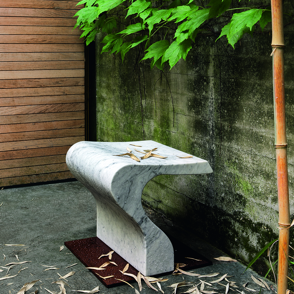 clizia agapecasa angelo mangiarotti contemporary modern designer marble stone outdoor indoor stool