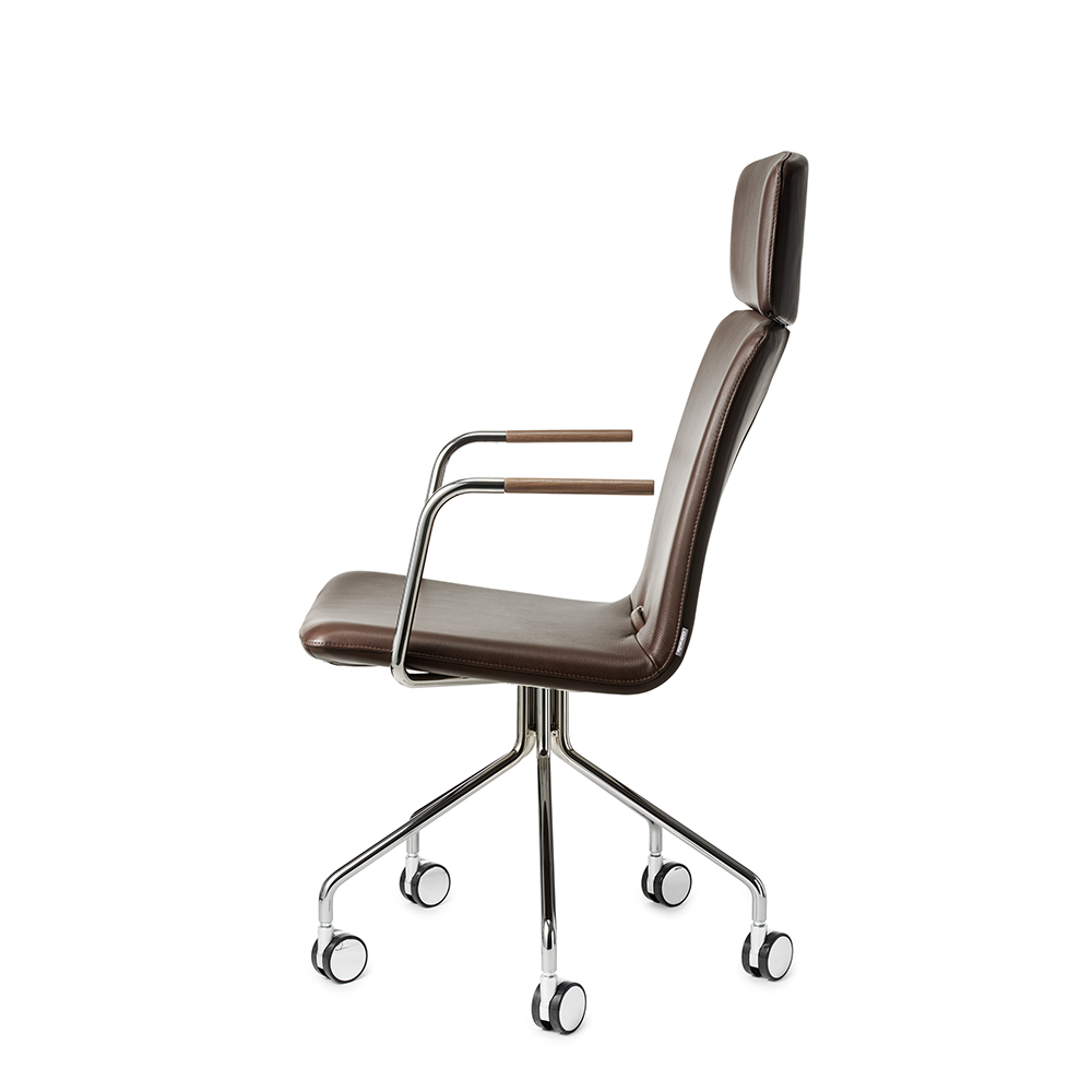 day high garsnas brown leather task chair suite ny pierre sindre