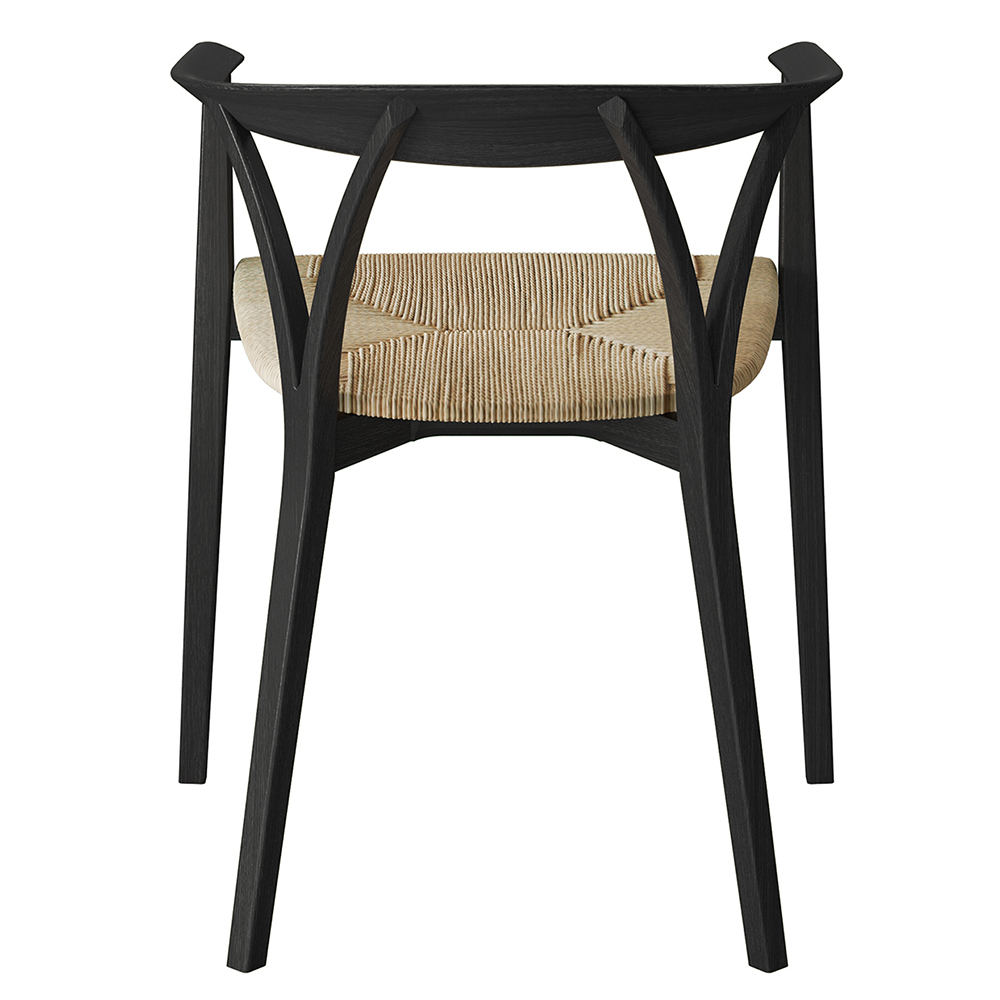 donzelletta chair piero lissoni depadova black modern upholstered wooden chair