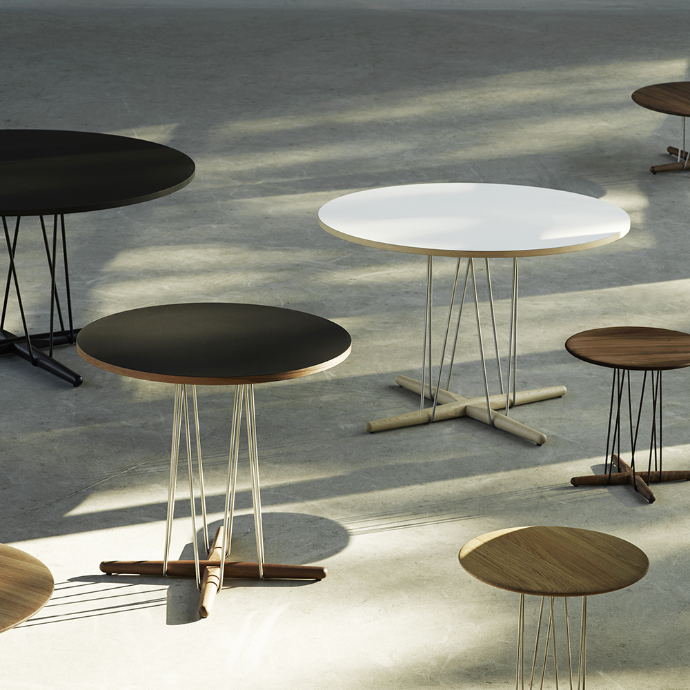 embrace table eoos carl hansen modern contemporary designer wood metal round circular dining table