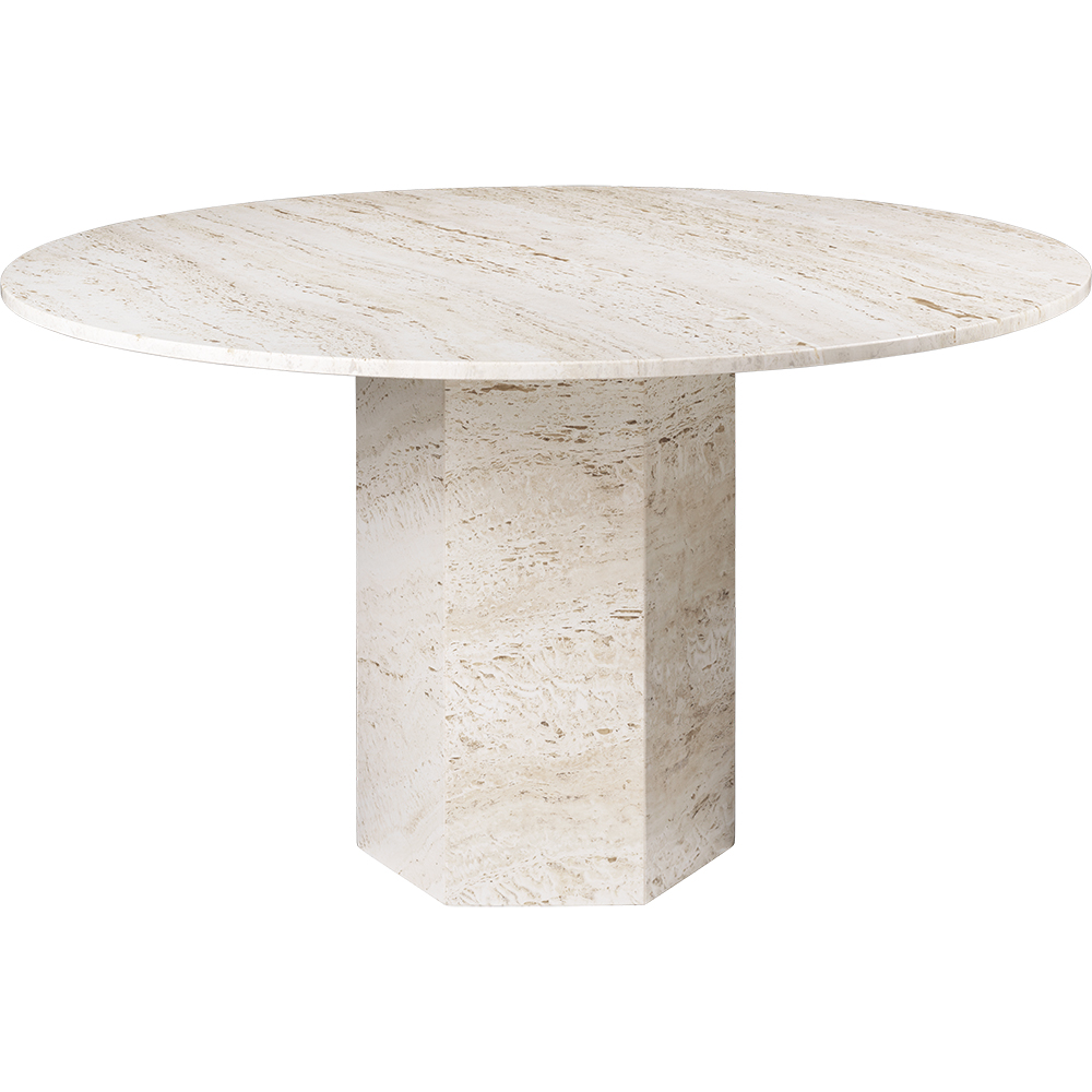 epic dining table gamfratesi gubi modern contemporary european designer solid stone travertine marble dining table