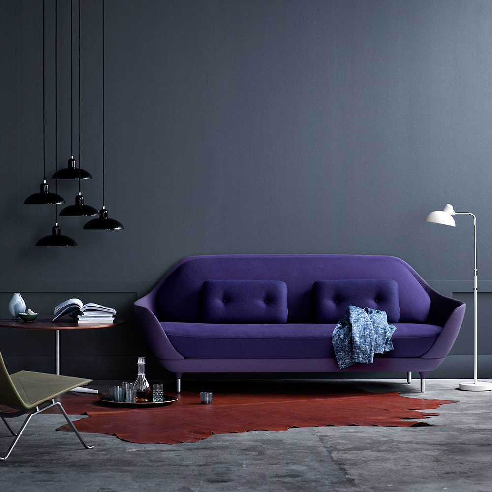 Favn sofa purple Jaime Hayon Fritz Hansen grey