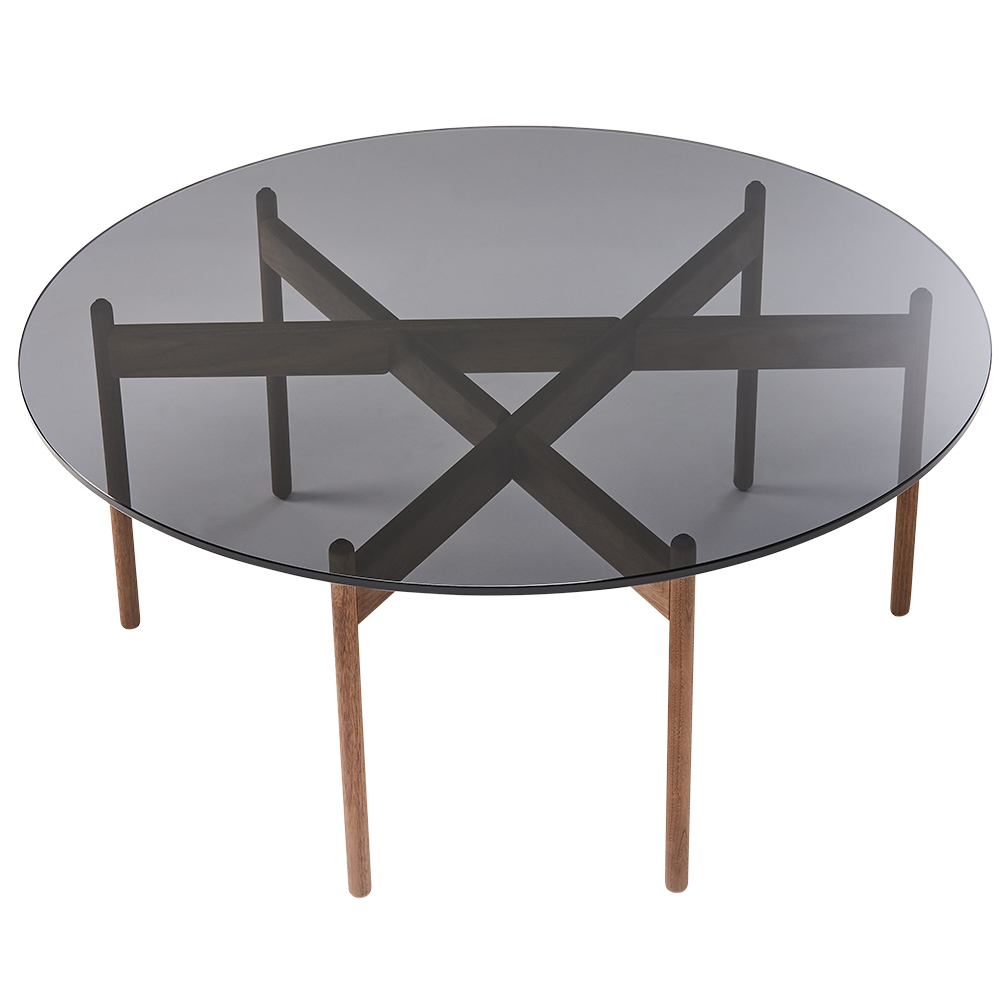 gj coffee table grete jalk lange production midcentury modern designer contemporary glass wood round table