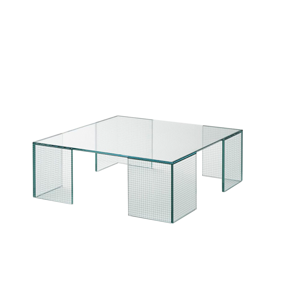 grid piero lissoni glasitalia modern designer contemporary italian solid glass table