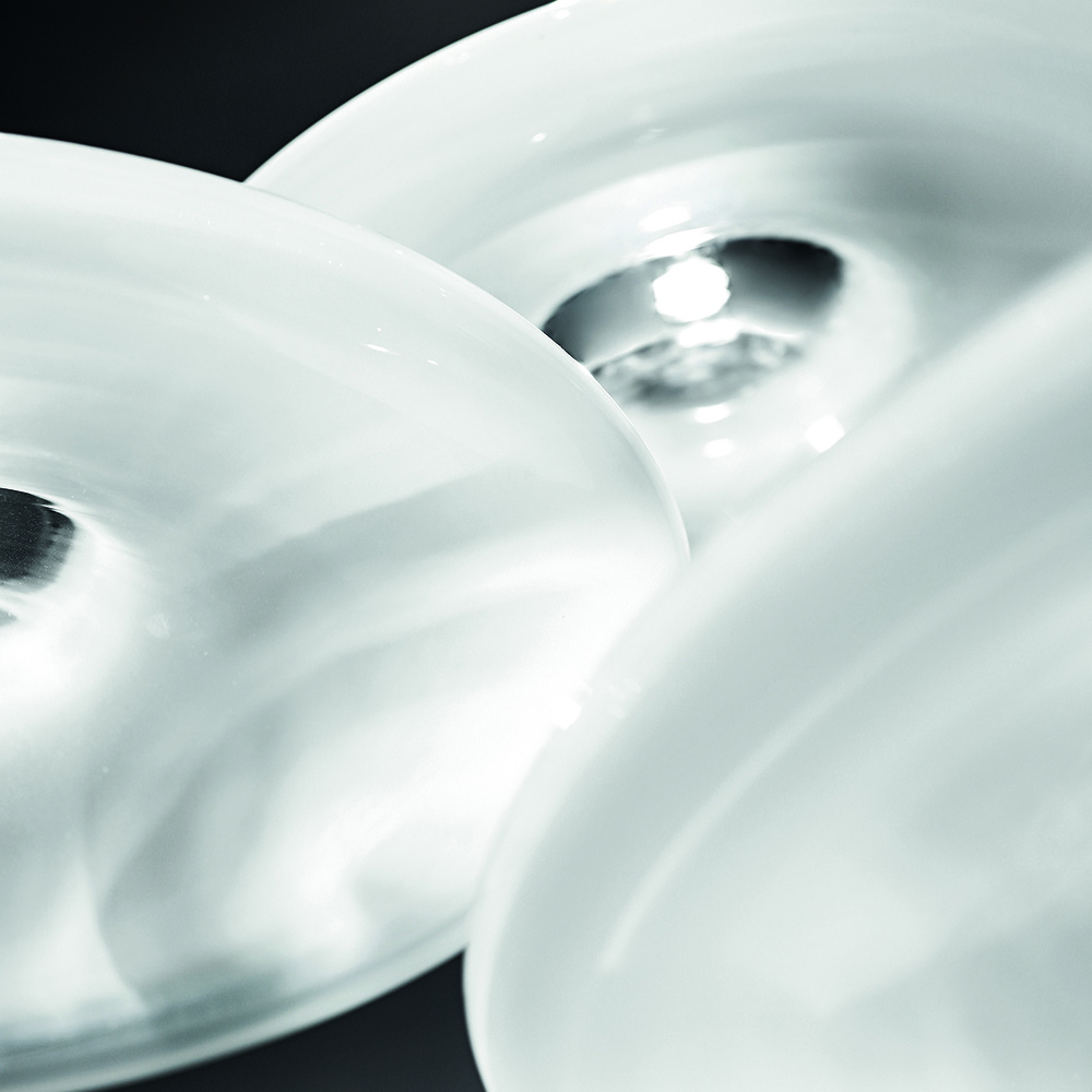 incanto suspension light pio tito toso vistosi contemporary modern white glass suspension designer italian lighting