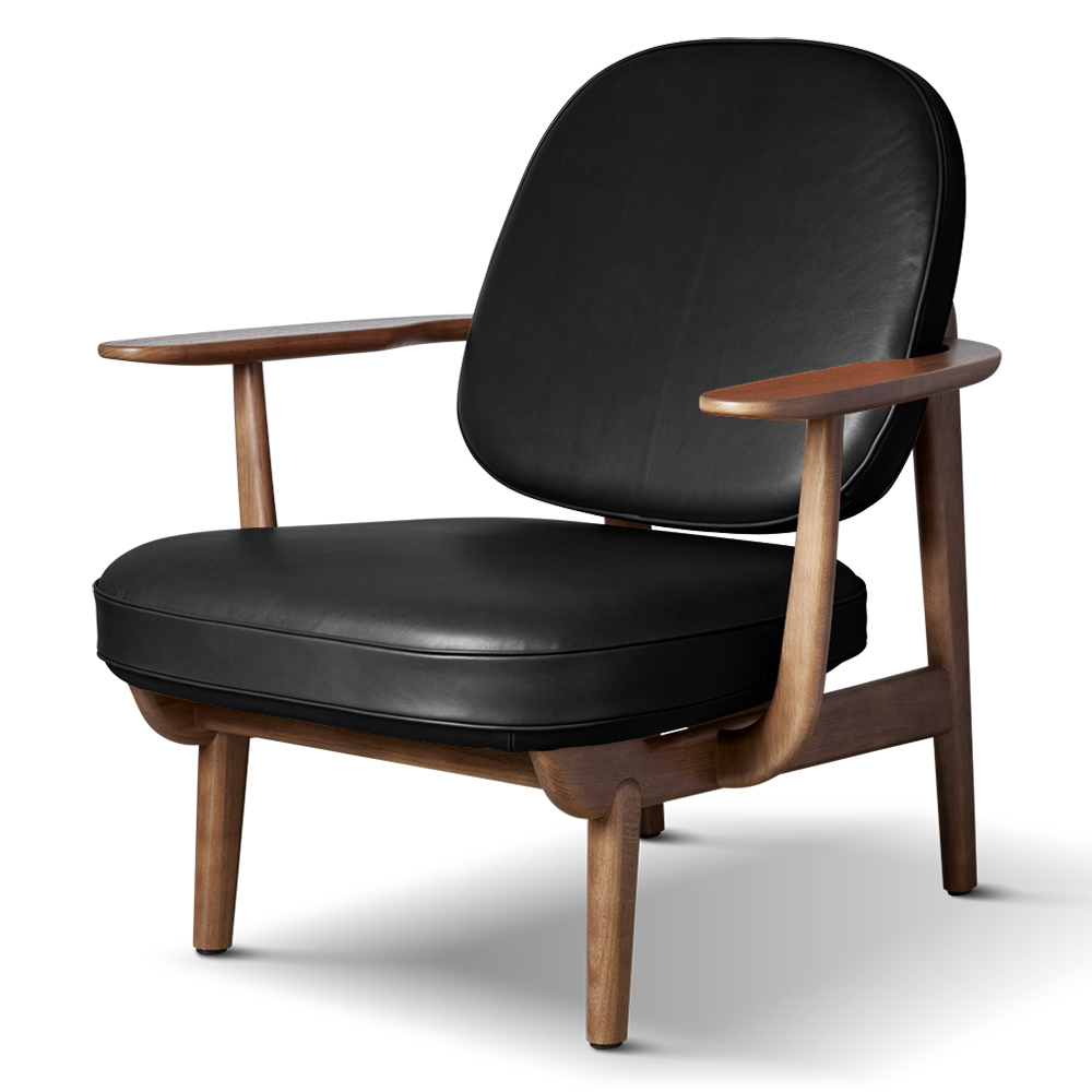 jh97 jaime hayon fritz hansen modern contemporary danish designer wood wooden upholstered mid century style danish designer lounge chair