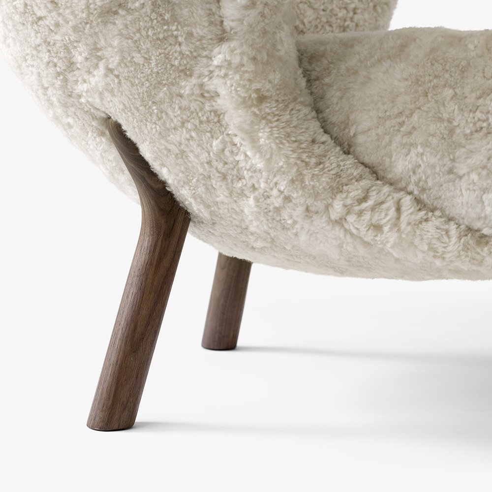 little petra viggo boesen andtradition danish designer upholstered sheepskin lounge chair modern designer contemporary chairs seating lounge furniture design 