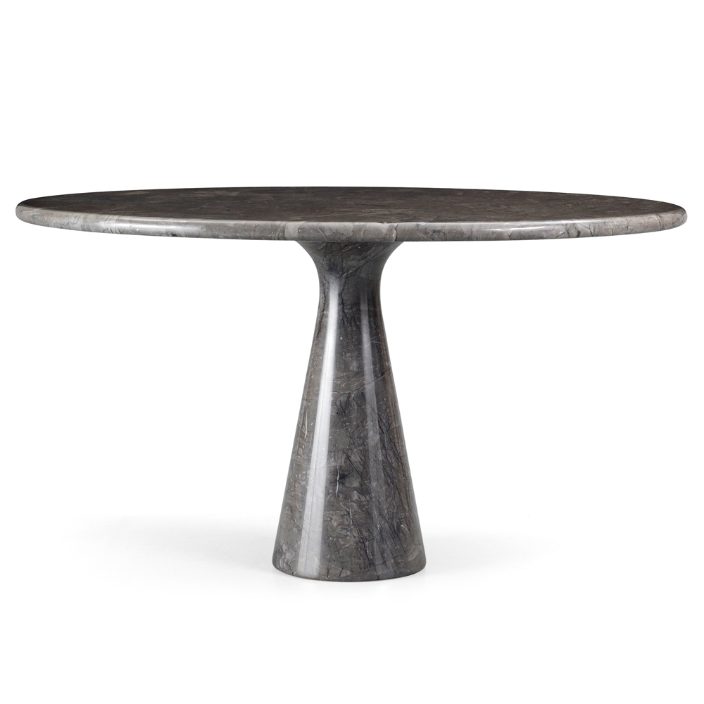 Angelo Mangiarotti M Table round black marble dining Agapecasa