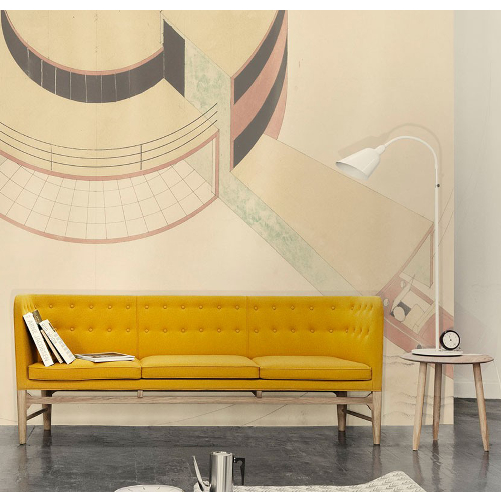 Mayor Sofa Arne Jacobsen Flemming Lassen AndTradition high back couch danish design mustard yellow