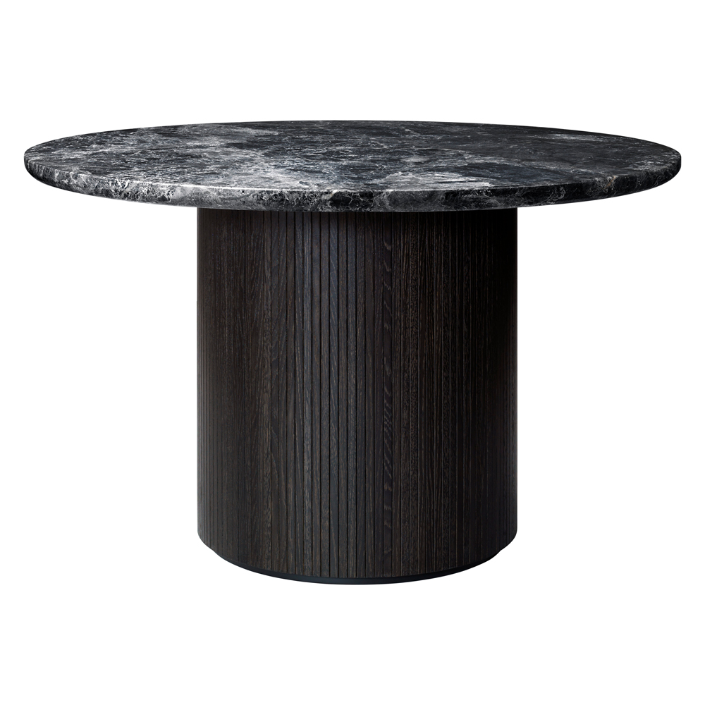 moon dining table collection space copenhagen gubi solid oak danish design contemporary furniture black elliptical beveled surface shop suite ny