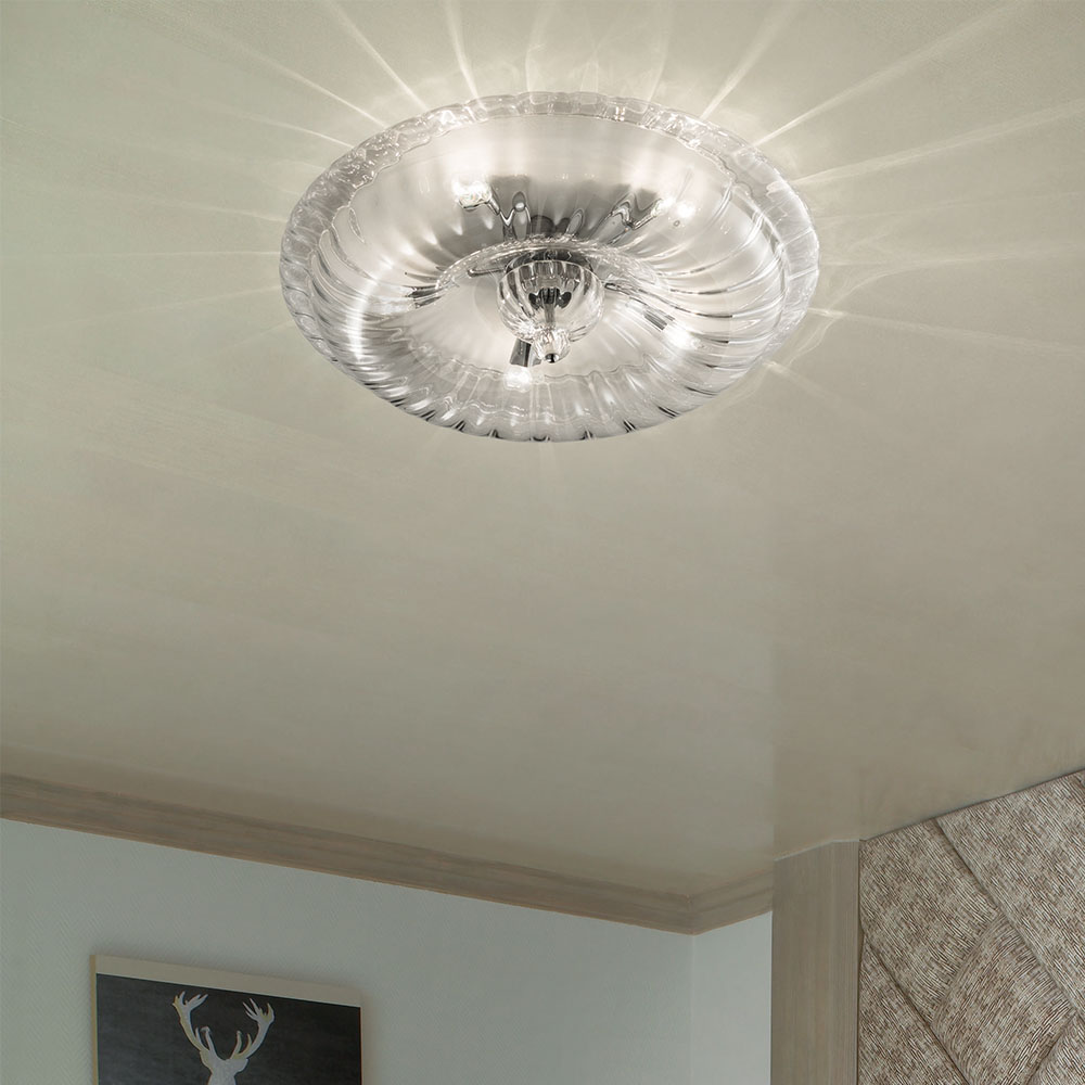 Novecento Romani Saccani Architetti Associati Vistosi modern italian glass ceiling lamp