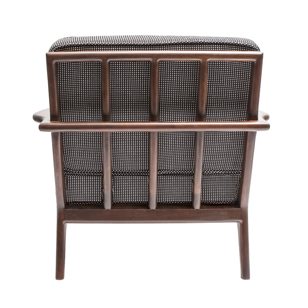 Mel Smilow Rail Back Armchair midcentury modern wooden furniture