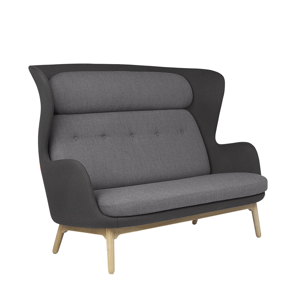 ro sofa jaime hayon fritz hansen dark grey modern designer danish upholstered two seater 