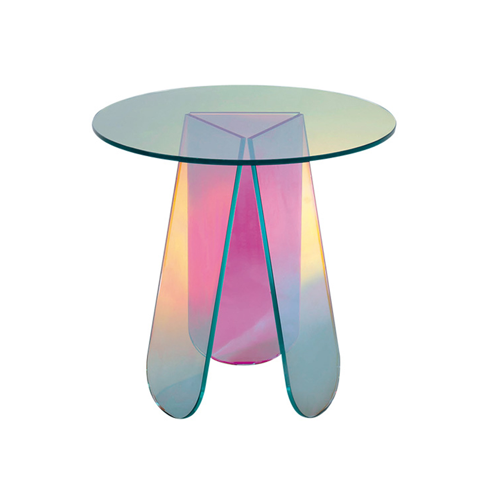 Patricia Urquiola Shimmer Glas Italia iridescent side table