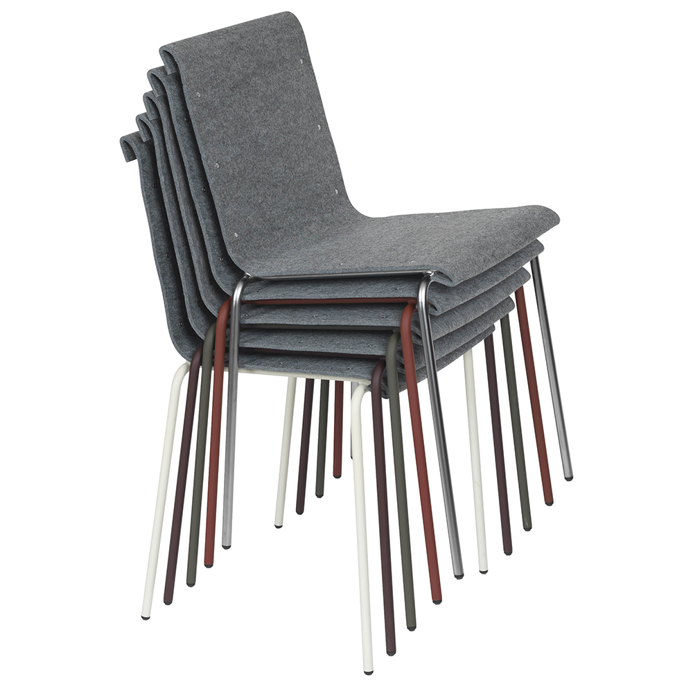 skissernas elding oscarson contemporary modern european scandinavian design leather designer slim minimalist dining stacking chair stackable