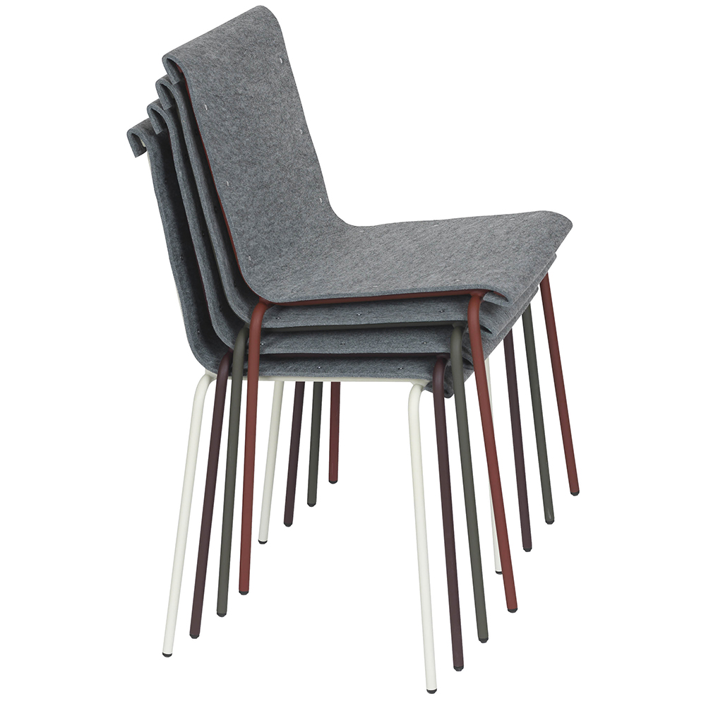 skissernas elding oscarson contemporary modern european scandinavian design leather designer slim minimalist dining stacking chair stackable