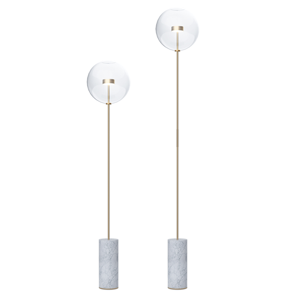 Soffio floor lamp Giopato Coombes glass bubble brass marble italian lighting