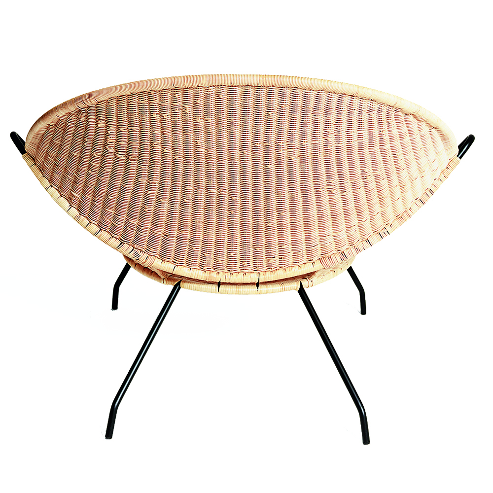 t54 de padova modern contemporary designer wicker cane rattan lounge chair