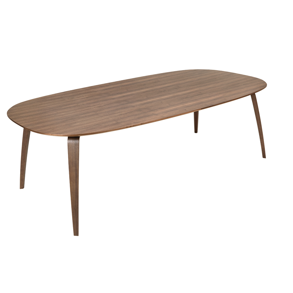 GUBI Ellipse walnut Table Komplot design modern wood oval dining table