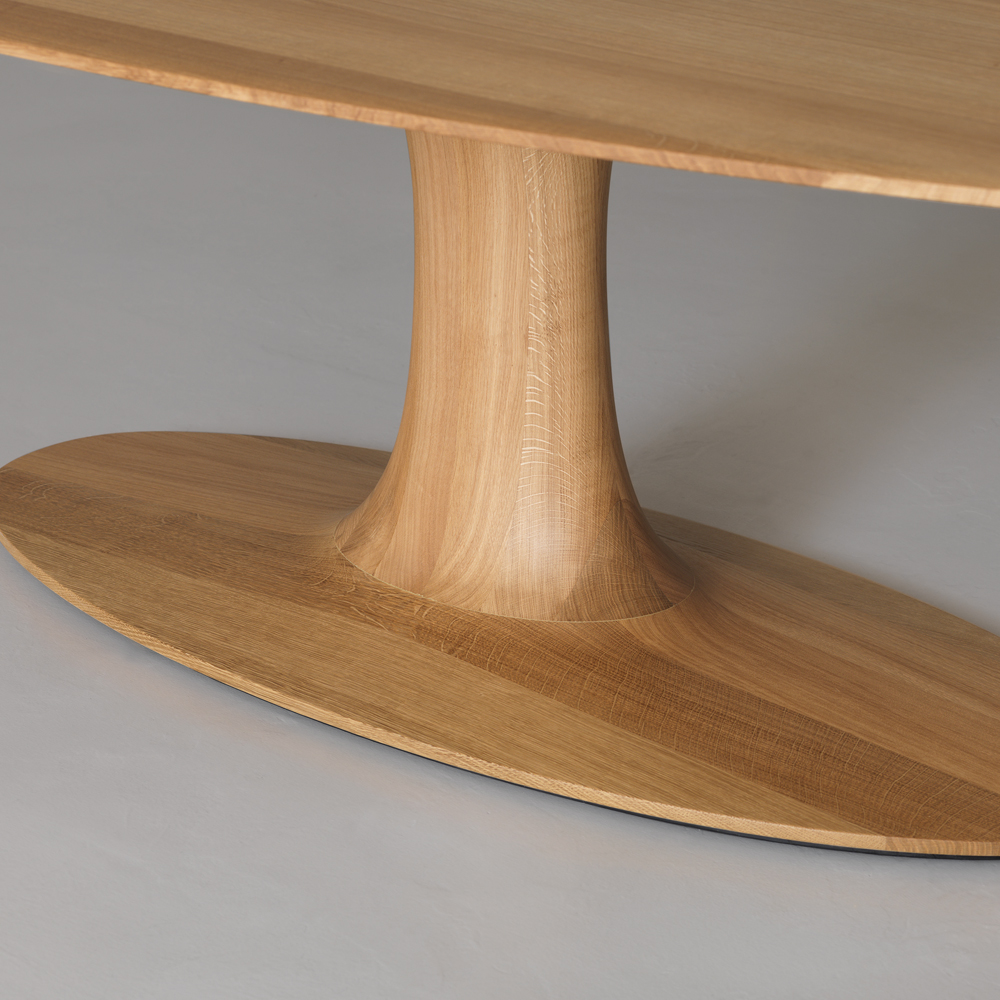 turntable oval oak base detail formstelle zeitraum suite ny