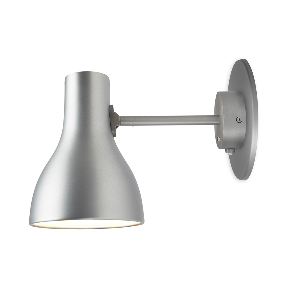 type 75 wall lamp brushed aluminum sir kenneth grange suite ny angle poise aluminum american wall mount