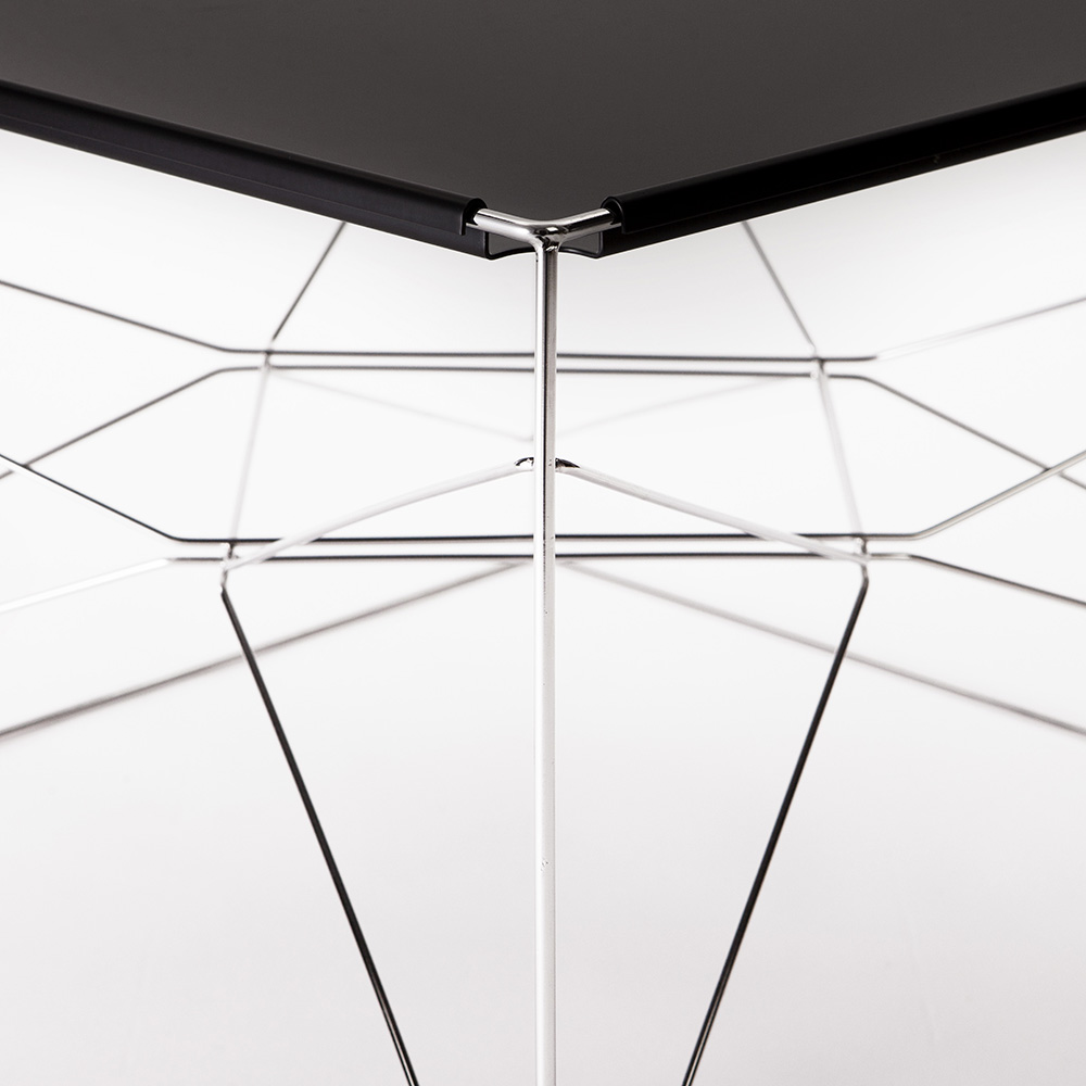 wire table ole schjoll a petersen contemporary designer modern minimalist steel square dining table