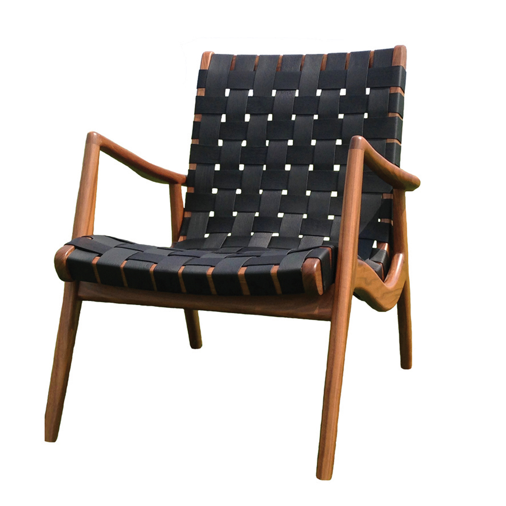 WLC 22 Woven Leather Armchair Mel Smilow modern american Furniture