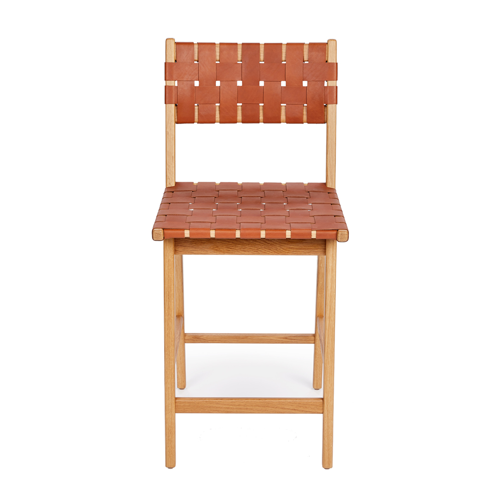 Smilow Furniture woven leather dining stool mel smilow walnut counter stool barstool