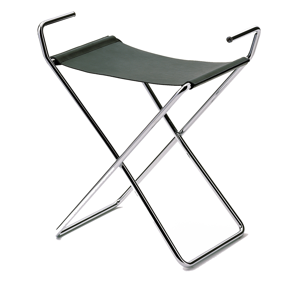 xsit folding chair erik magnussen engelbrechts contemporary modern designer leather chrome folding chair