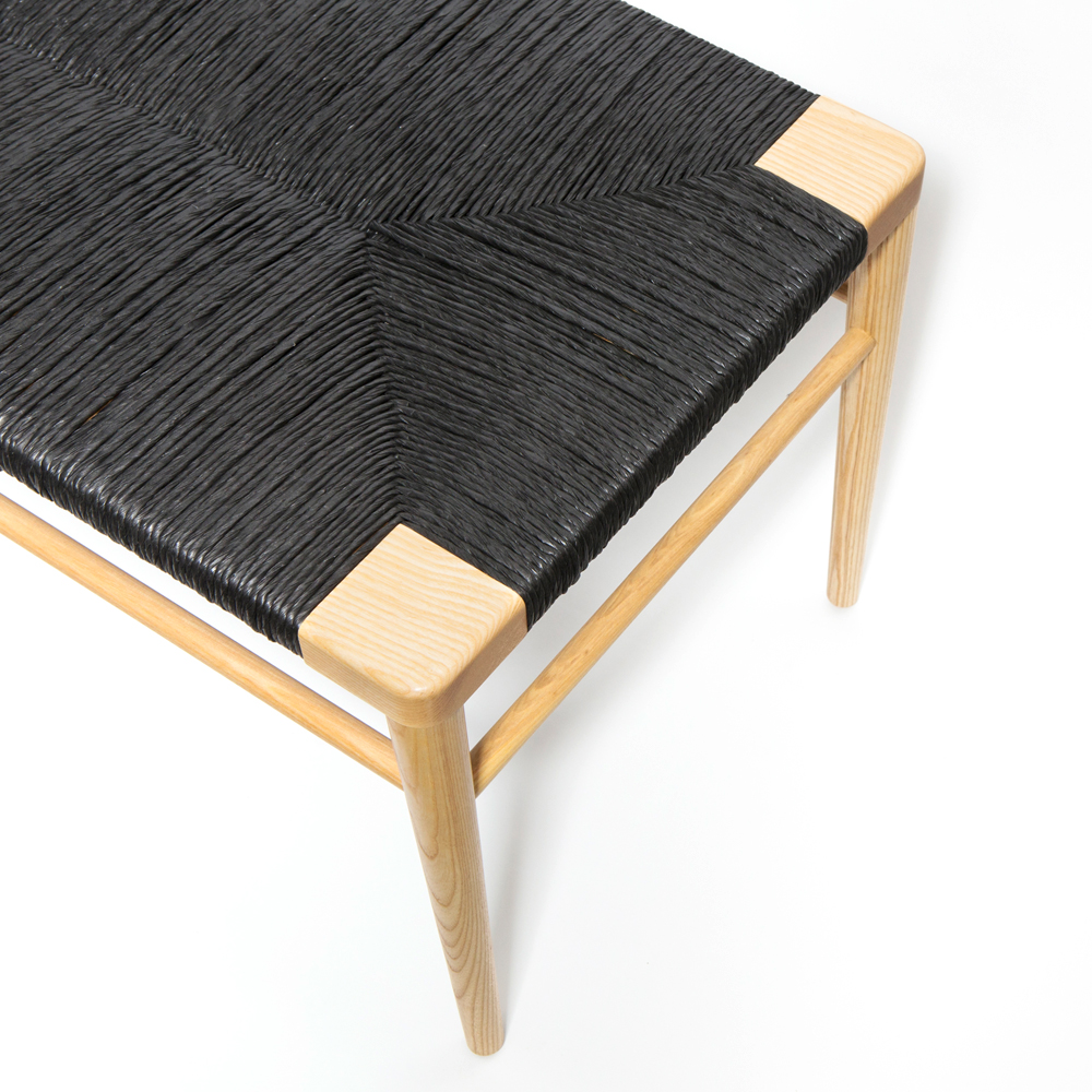Woven Rush Bench