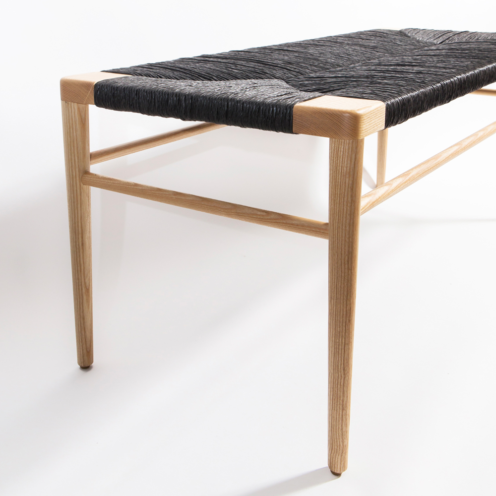 Woven Rush Bench