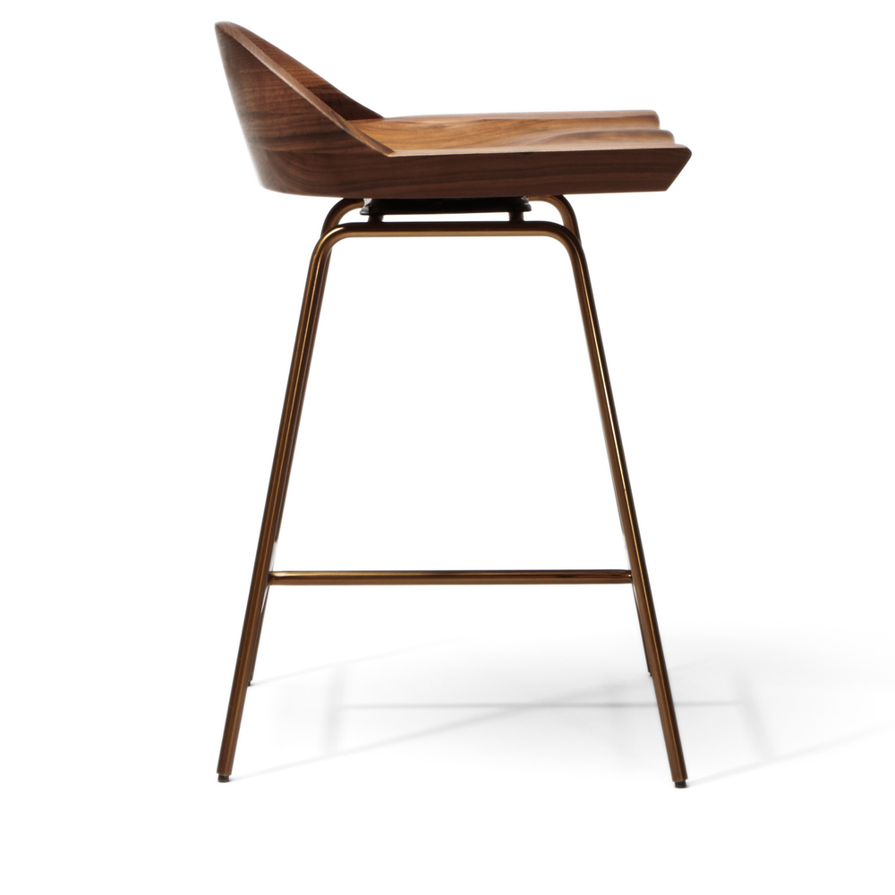 Spindle Bar Stool Low Back | BassamFellows | SUITE NY