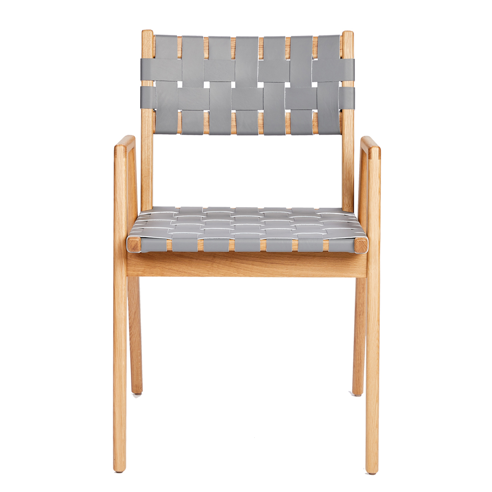 Woven Leather Dining Chair