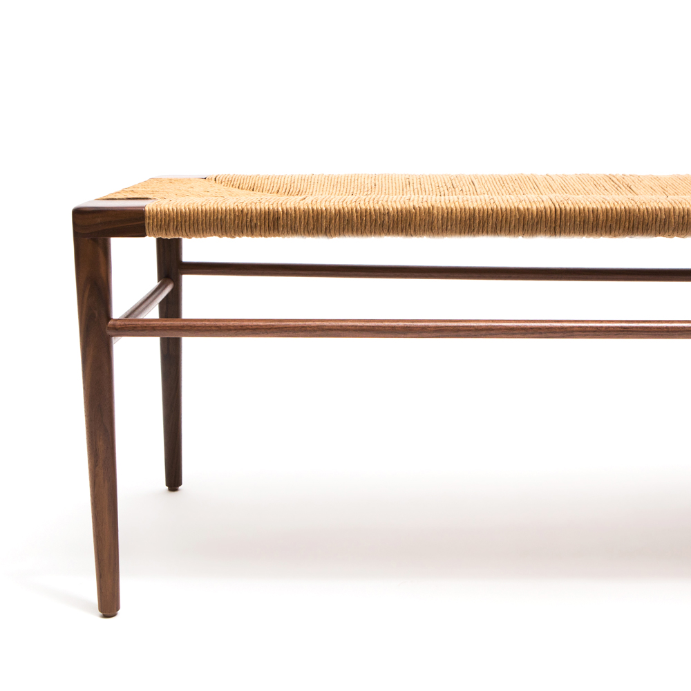 Woven Rush Bench