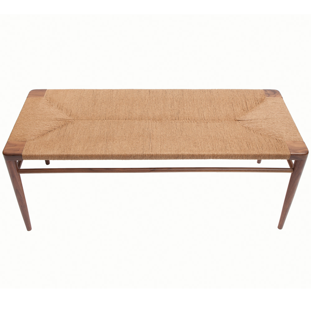 Woven Rush Bench