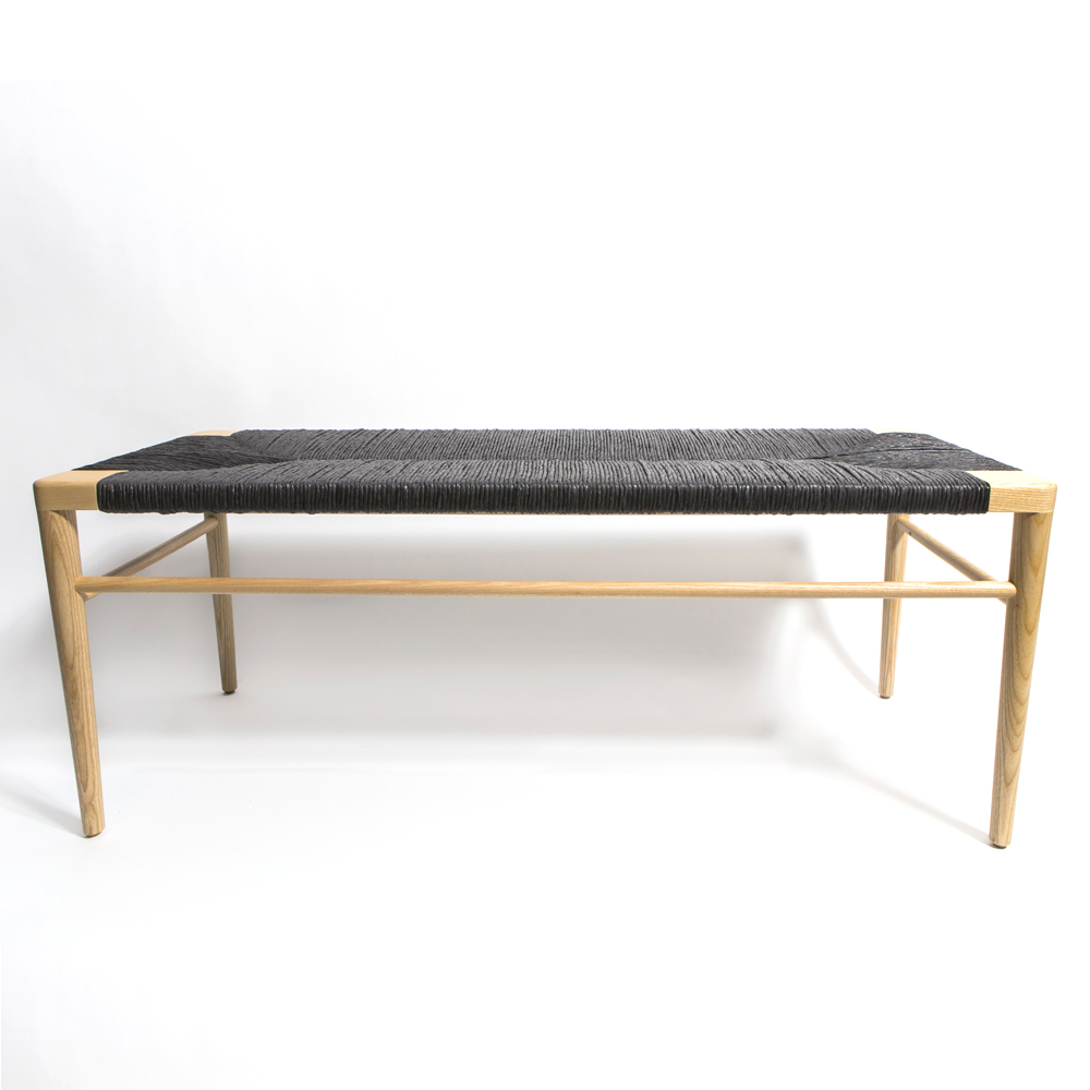 Woven Rush Bench