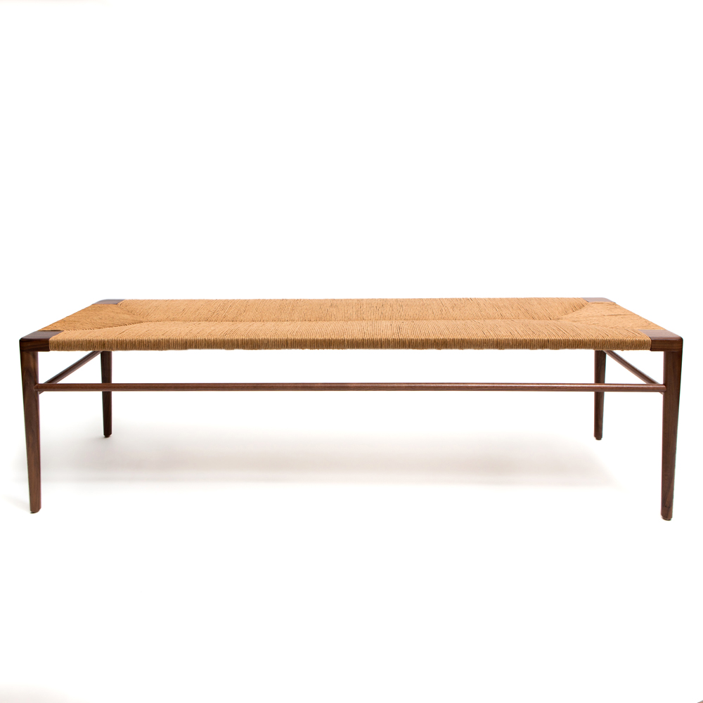 Woven Rush Bench